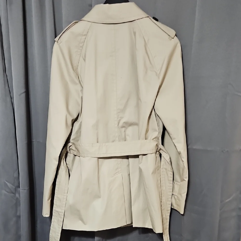 Coach Tan Trench Coat with Black Accents - Picture 3 of 5